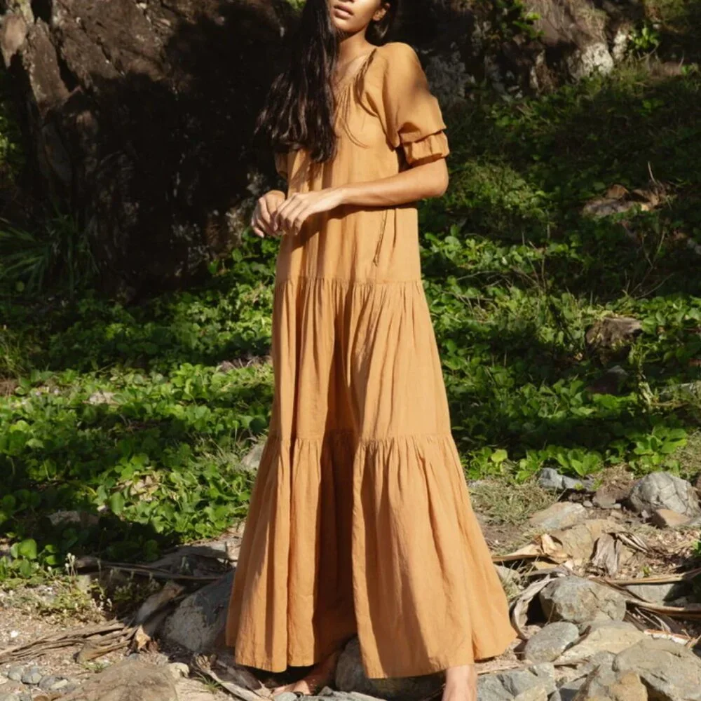 Daughters Of India Sahana Gown ~ Desert - Picture 3 of 5